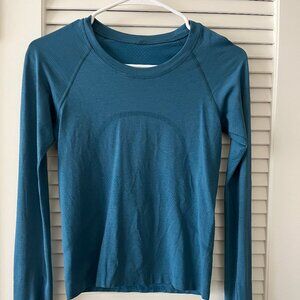 Lululemon Swiftly Long Sleeve 2.0 Race, Capri/Capture Blue - Size 4, EUC
